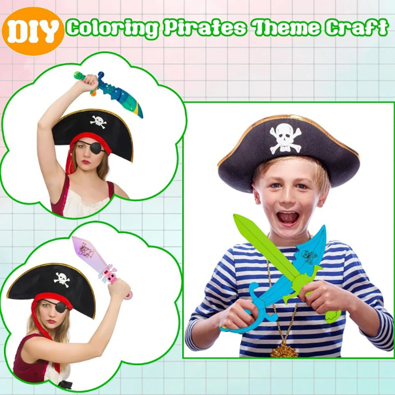 16pcs Kids Wooden Pirate Theme - Cosplay Prop Painting recensie en prijs