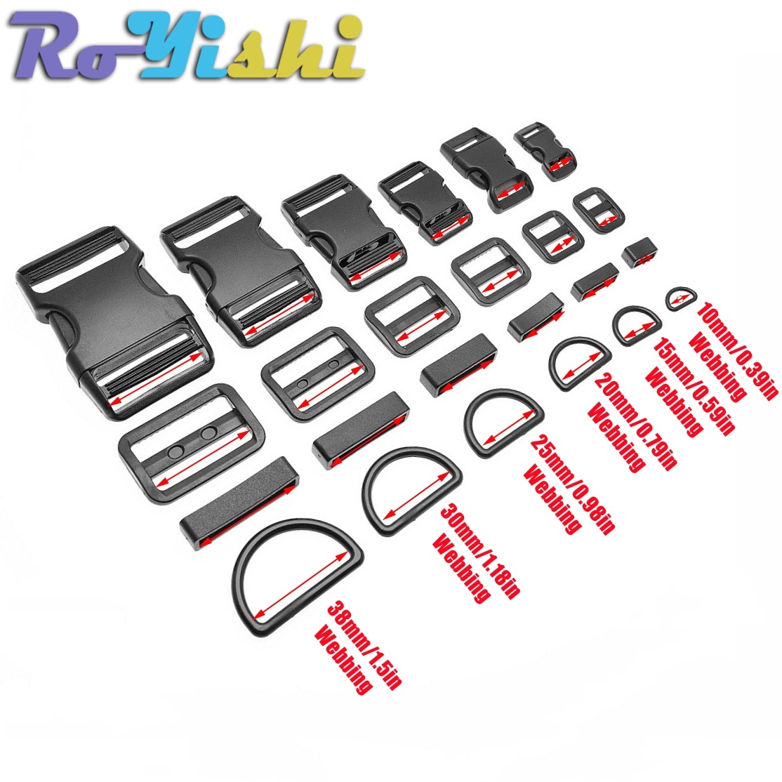 1-10 Set Plastic Side Release  - D Ring Strap recensie en prijs