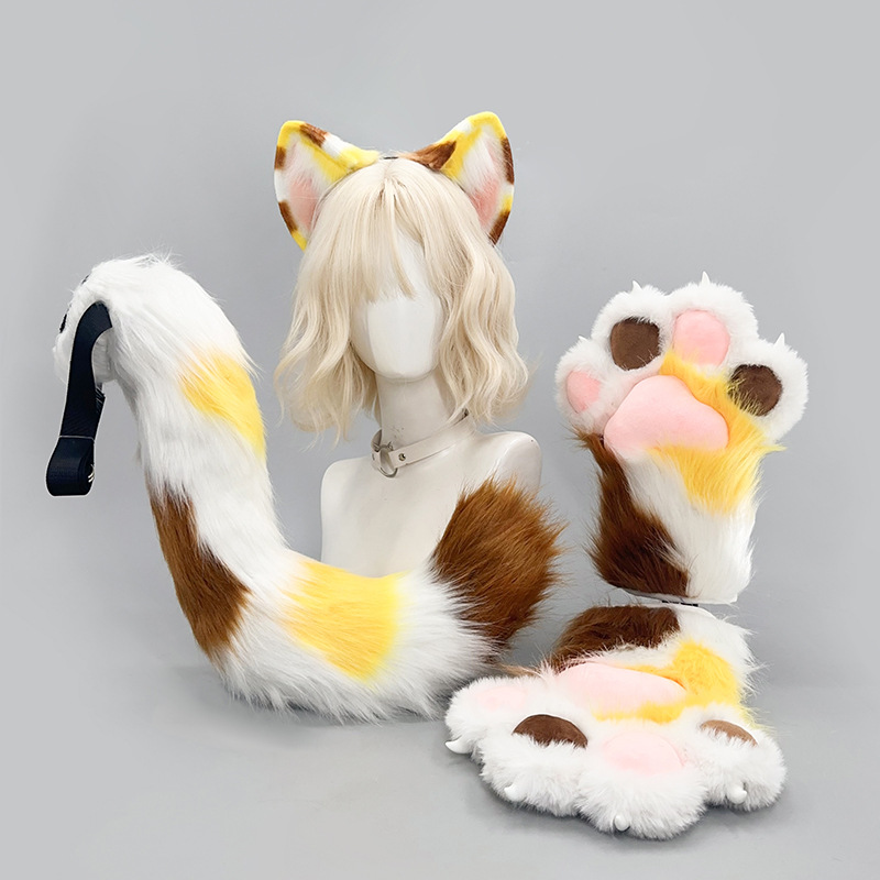 Furry Cat Ears Tail Paws Set C - Detachable Cosplay Prop recensie en prijs