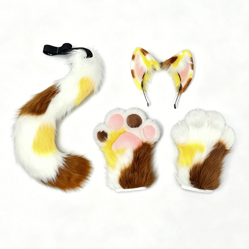 Furry Cat Ears Tail Paws Set C - Detachable Cosplay Prop recensie en prijs