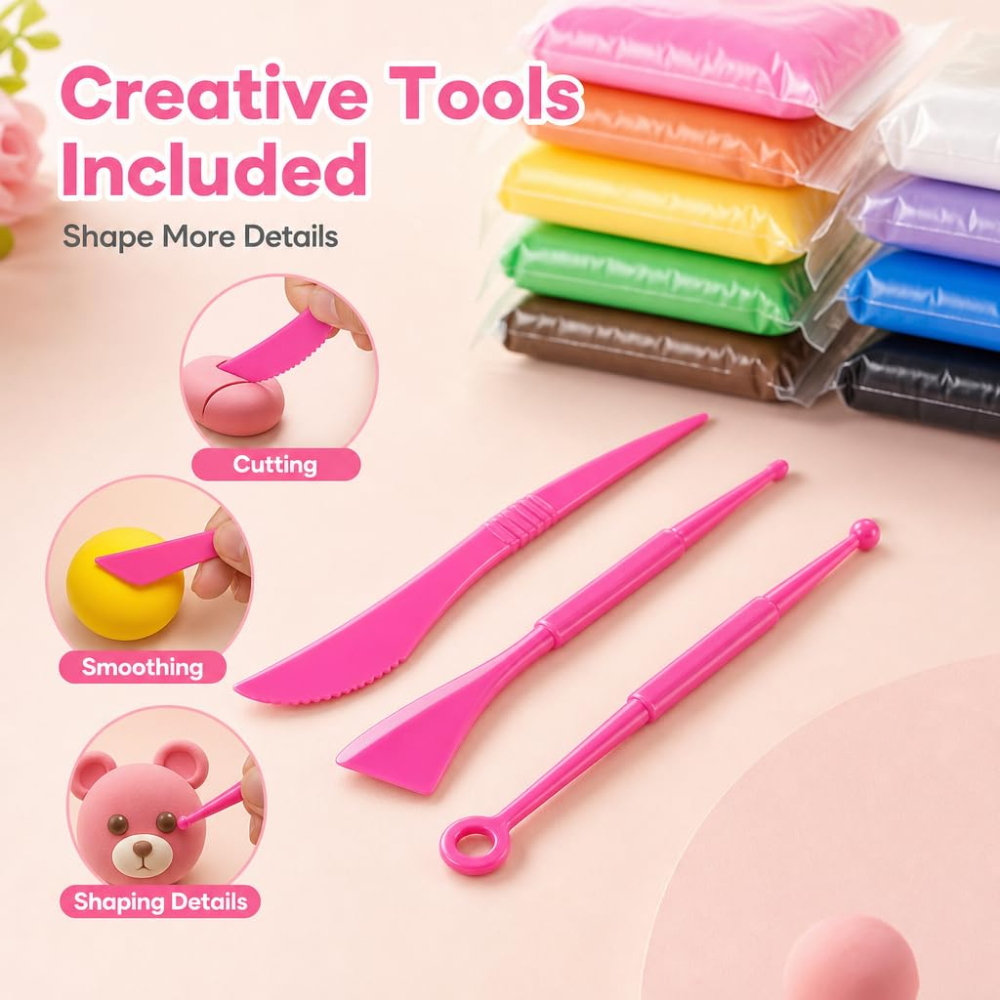 Air Dry Modeling Clay Kit Soft - Foam Clay Sculpt recensie en prijs