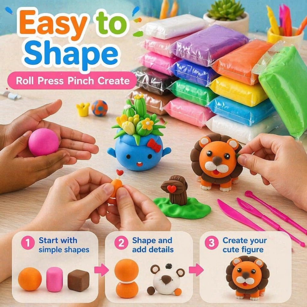Air Dry Modeling Clay Kit Soft - Foam Clay Sculpt recensie en prijs