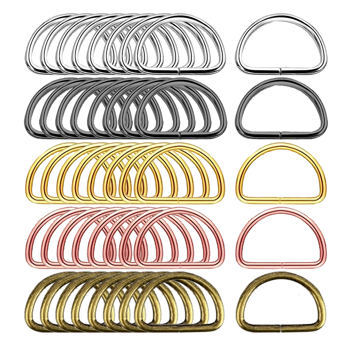 30/60/100Pcs D-Shaped Ring Met - D Ring Strap recensie en prijs