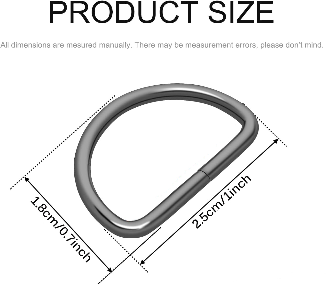 30/60/100Pcs D-Shaped Ring Met - D Ring Strap recensie en prijs